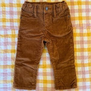 Baby GAP Toddler Boy Slim Cognac Brown Corduroy Pants 18-24M